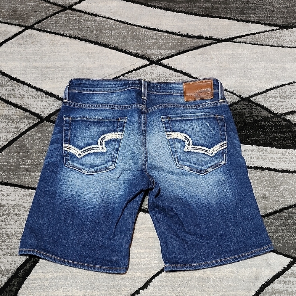 BIG STAR EMBROIDERED DENIM JEAN SHORTS